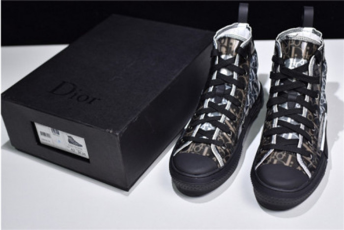 DR B23 BLACK OBLIQUE HIGH TOP SNEAKERS KCK211-DCS906